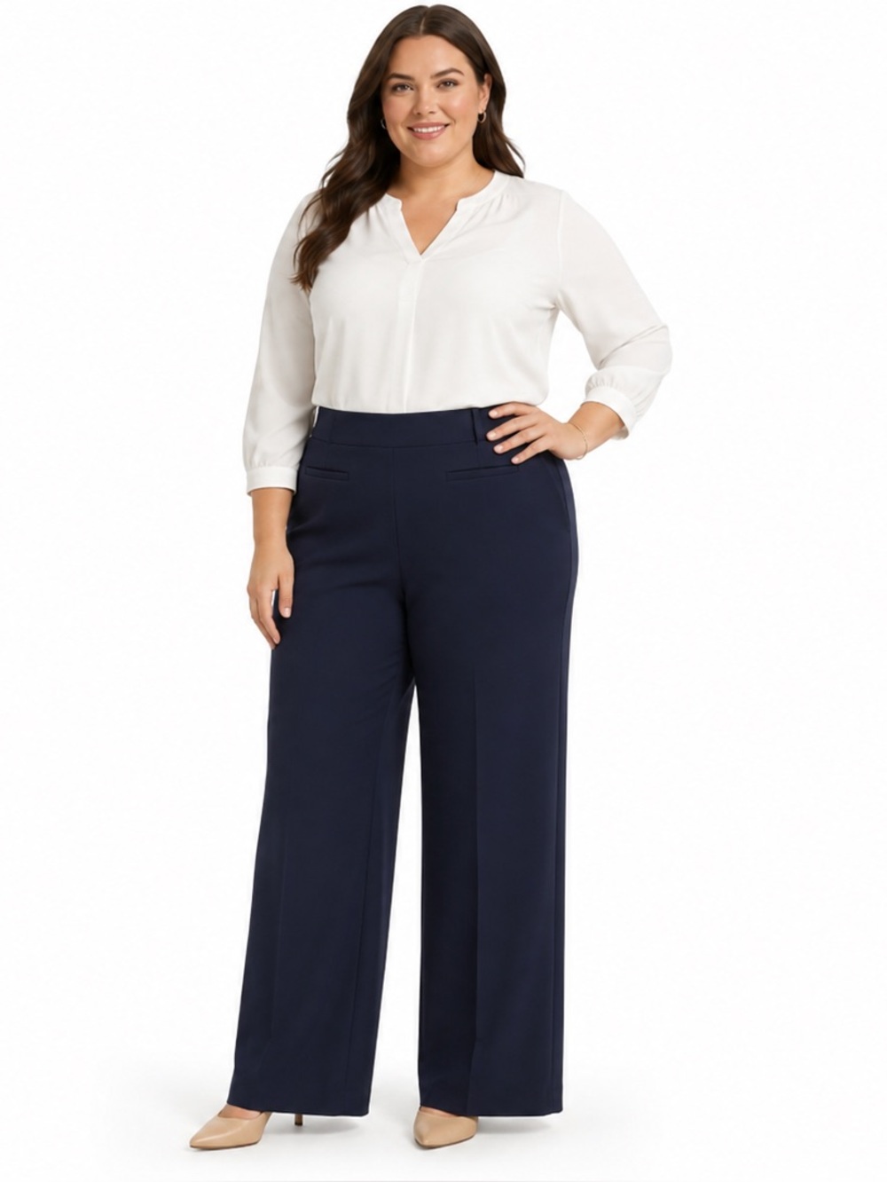 J Jill wide leg pants size 1X Navy